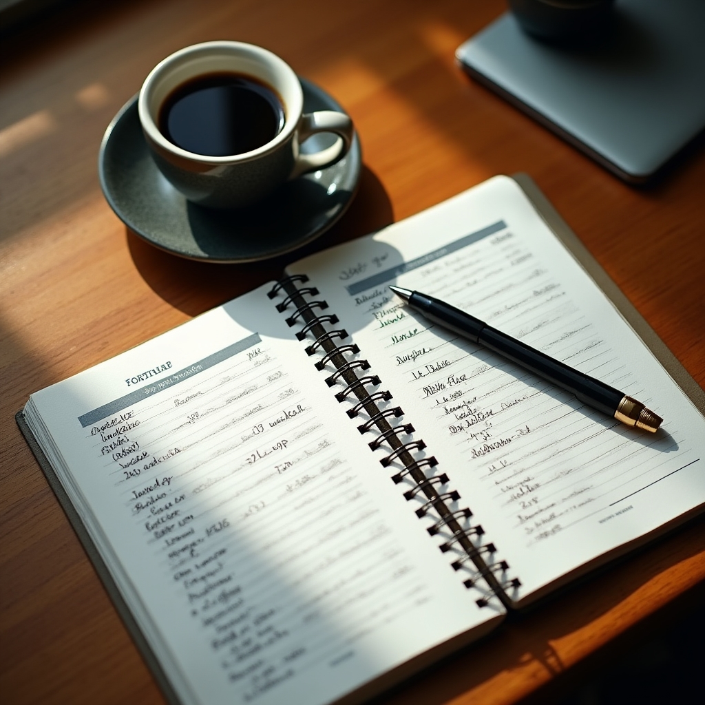 Professional creating a flexible budget system for irregular income on a notebook