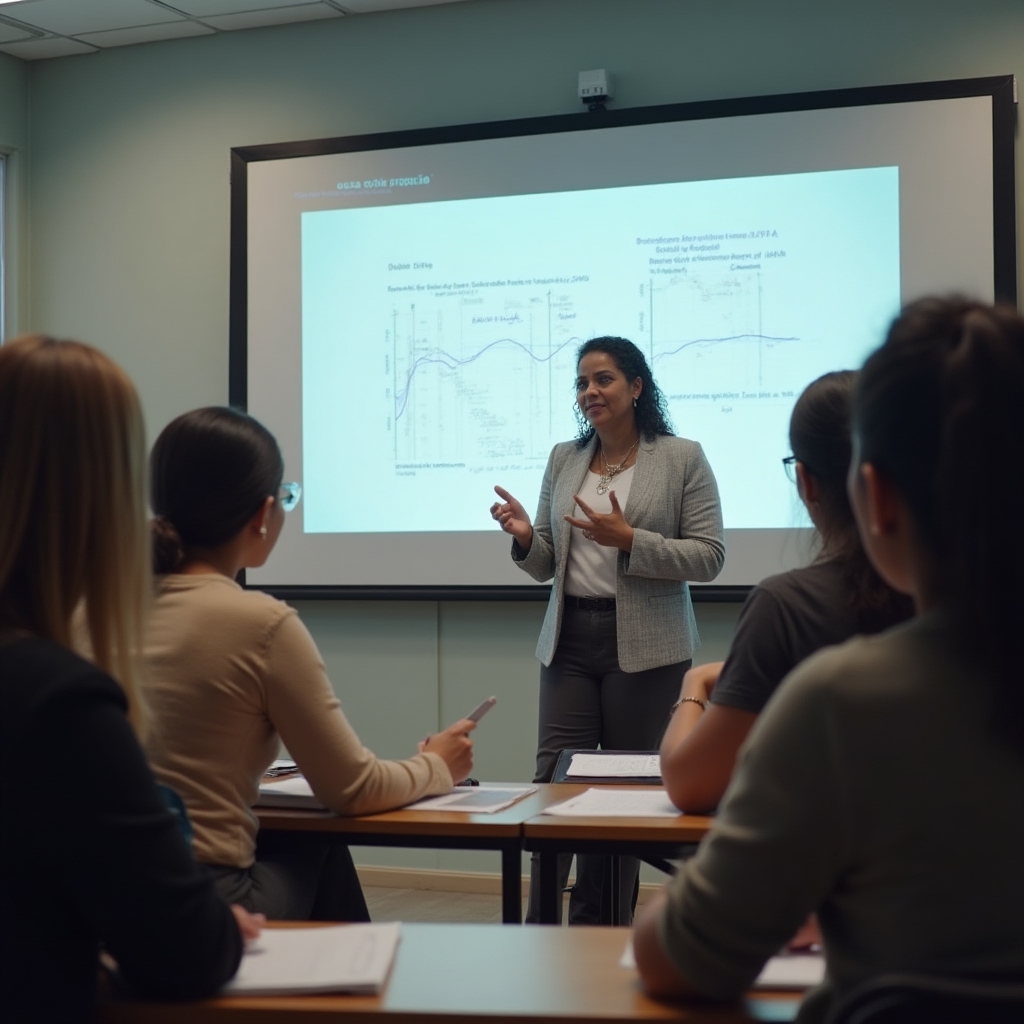 Students in an economic orientation course learning personal finance fundamentals