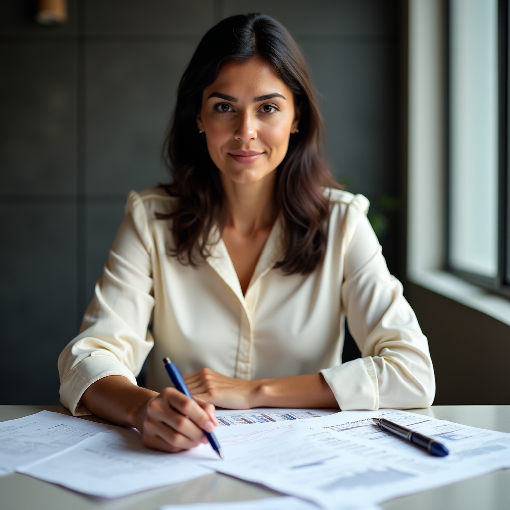 Person reviewing their financial documents and creating a personal budget plan