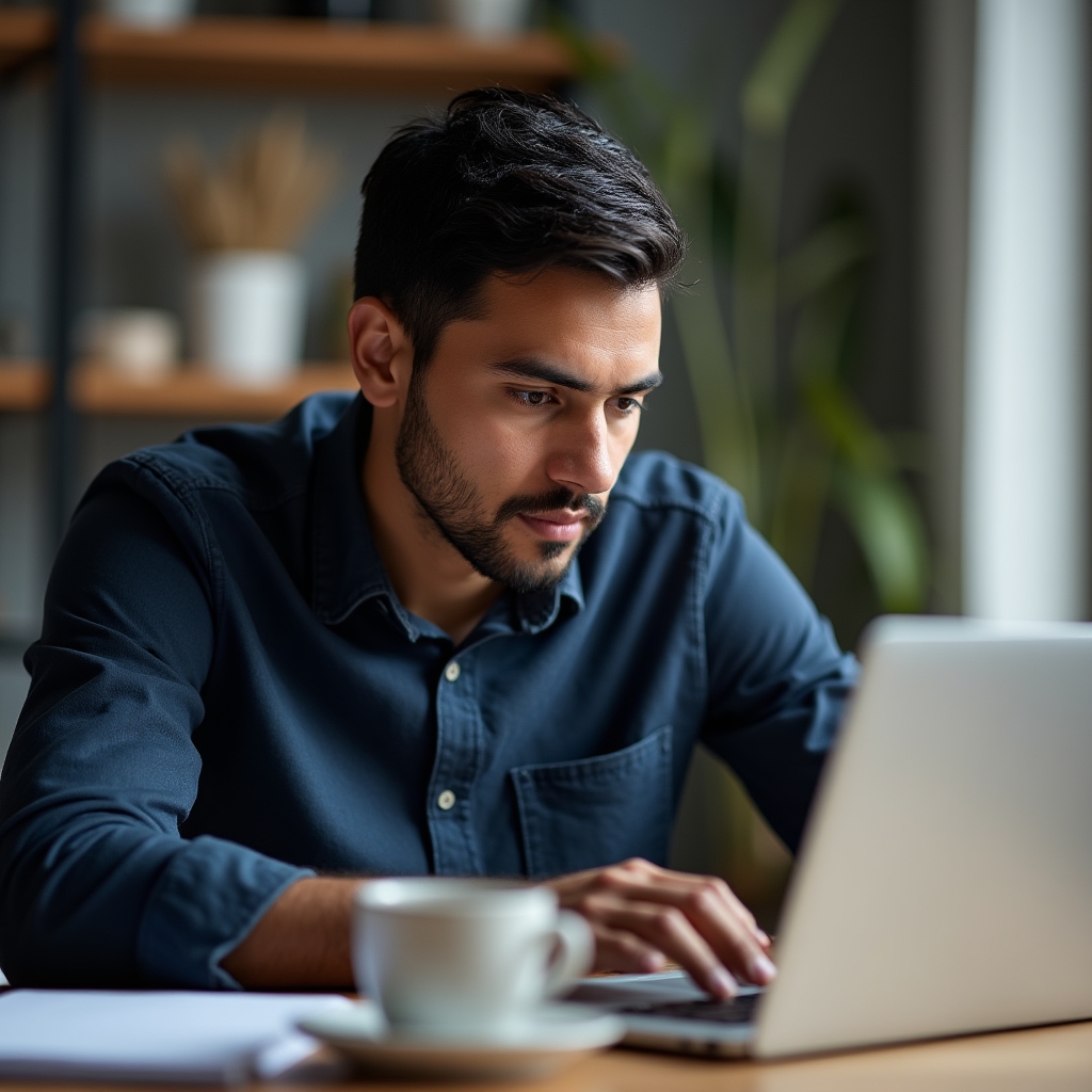 Independent professional learning about freelance financial management at a workspace